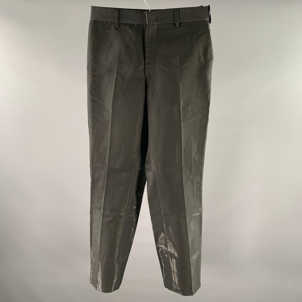 FENDI Size 29 Grey Silver Shimmery Wool Blend Straight Pants